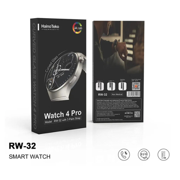 Haino Teko Watch 4 Pro RW-32 – Écran AMOLED, Appels Bluetooth & Charge Sans Fil