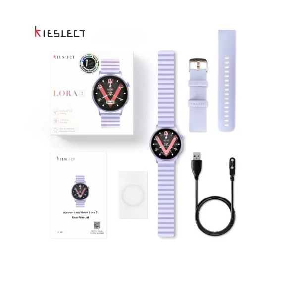 Montre Connectée Femme Kieslect Lora 2 – Écran AMOLED 1,3", Appels Bluetooth, Suivi Santé 24/7