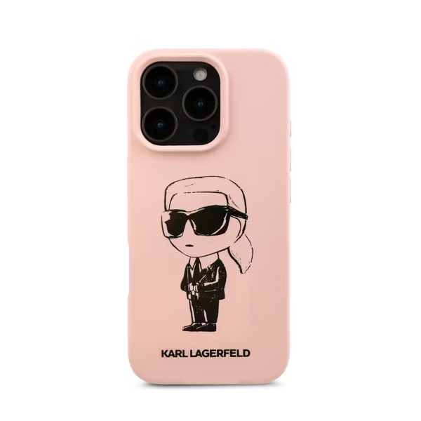 Coque Karl Lagerfeld Pour iPhone 16 Pro En Silicone Rigide + TPU – élégance et protection