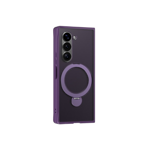 Galaxy Z Fold Case – 360° Invisible Rotating Stand + Wireless-Charging Compatible