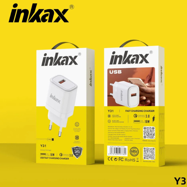 NKAX Chargeur Rapide 20W QC 3.0 + Câble Micro USB 1M – Blanc