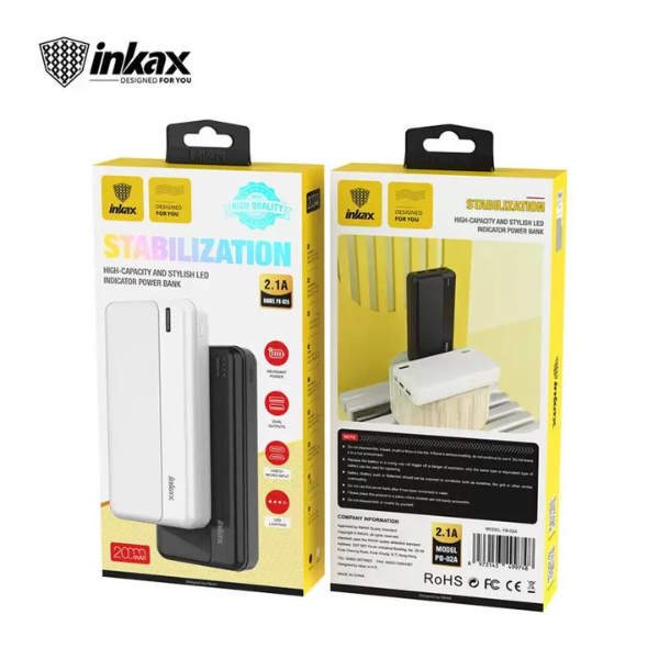 Batterie Externe 20000 mAh – Charge Rapide & Grande Autonomie-blanc