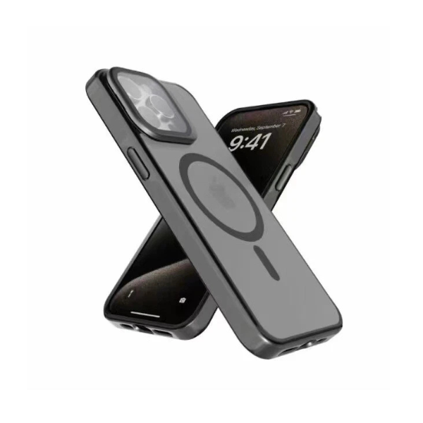Coque Antichoc à Texture Peau Mate avec Support Intégré et Charge Magnétique
