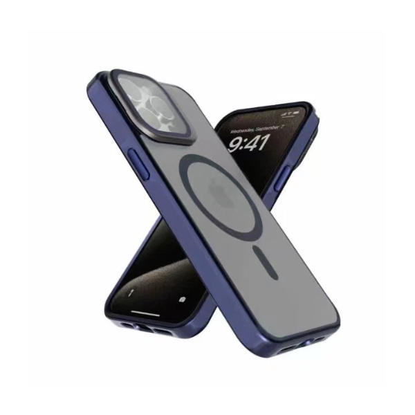 Coque Antichoc à Texture Peau Mate avec Support Intégré et Charge Magnétique