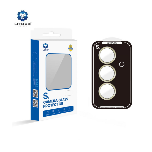 Protection Premium pour Samsung Galaxy S24 Plus Lito S+ Camera Lens Protector -Gold