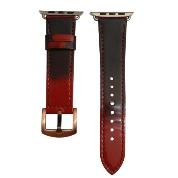 Bracelet en cuir véritable pour Apple Watch 42/44 mm — élégant & résistant