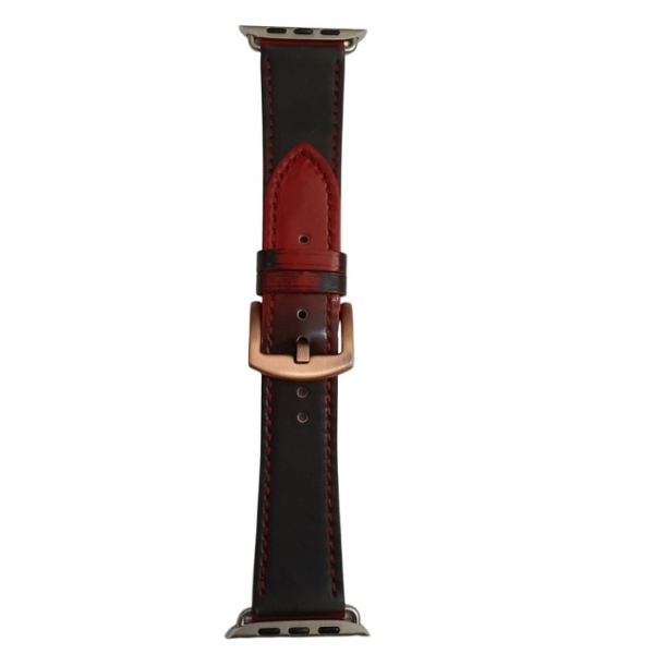 Bracelet en cuir véritable pour Apple Watch 42/44 mm — élégant & résistant