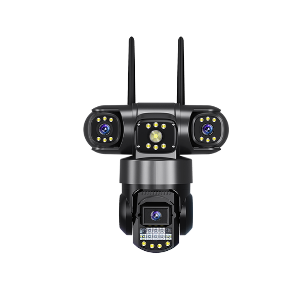 Caméra V380 SC28-G Triple Objectifs 6 MP — Surveillance 4G & Wi-Fi
