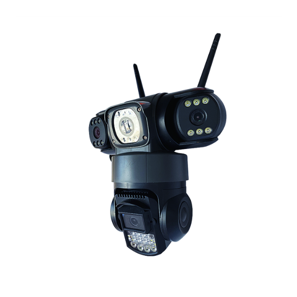 Caméra V380 SC28-G Triple Objectifs 6 MP — Surveillance 4G & Wi-Fi