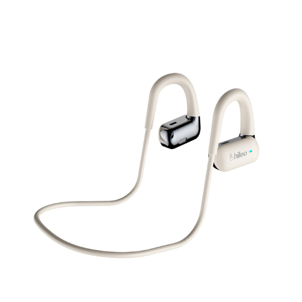 Open-Ear HILEO Hi77 Casque Bluetooth avec Conduction Aérienne-Blanc