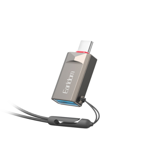 Adaptateur OTG USB 3.0 vers Type-C Earldom ET-OT88C – Transfert de données rapide, Plug & Play, Design compact
