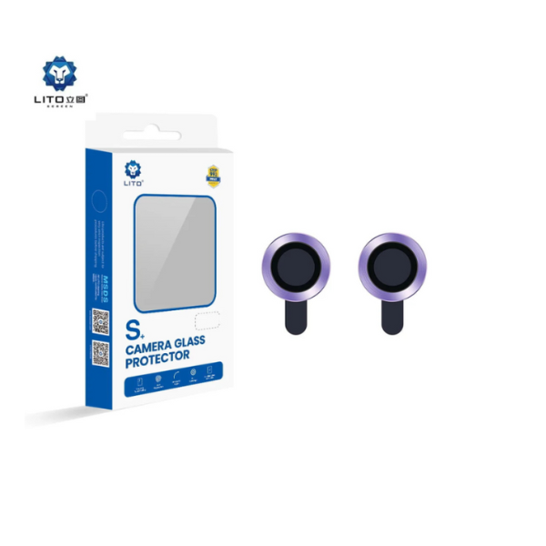 Protection Lito Pour Objectif de Caméra iPhone 14 / 14 Plus - Violet