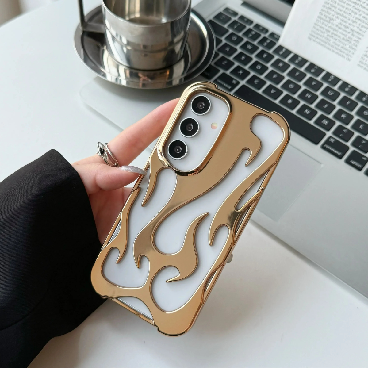 Coque Flame Pour Samsung A55 — Antichoc, Anti-empreintes, Grip Confort
