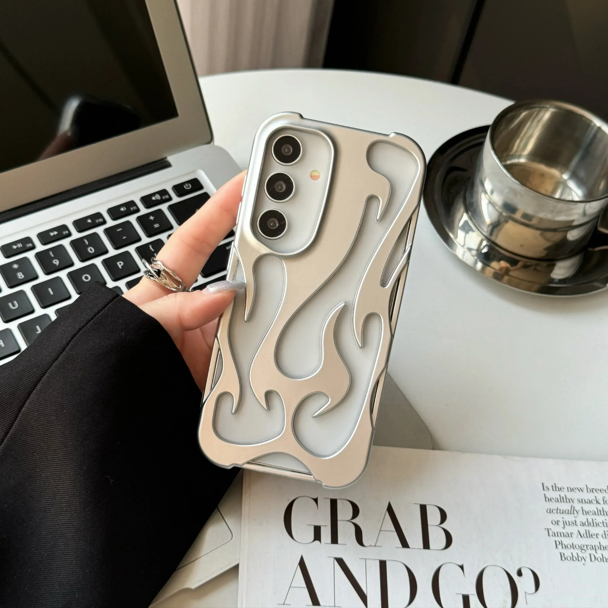 Coque Flame Pour Samsung A55 — Antichoc, Anti-empreintes, Grip Confort
