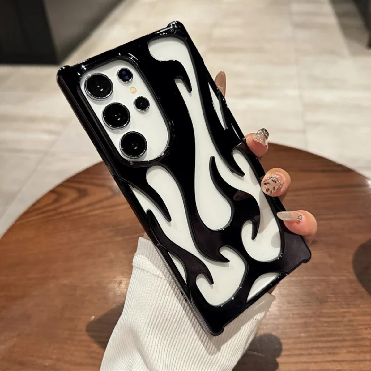 Coque Flame Pour Samsung — Antichoc, Anti-empreintes, Grip Confort