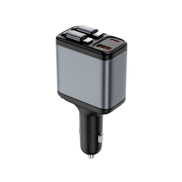 Chargeur Rapide de Voiture 117 W – Double Sortie Type-C & USB-A, Technologie PD + QC courant de sortie 2,5 A/3 A