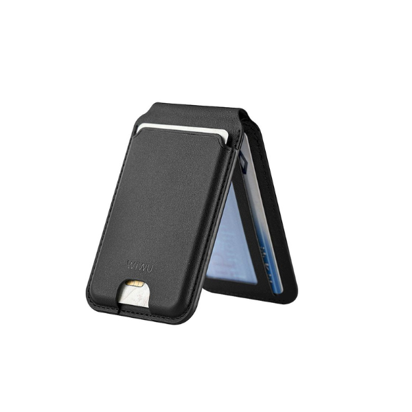 Mag Wallet Pro Wiwu Porte cartes magnétique en cuir PU avec support réglable