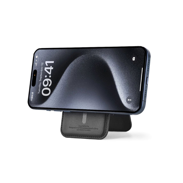 Mag Wallet Pro Wiwu Porte cartes magnétique en cuir PU avec support réglable