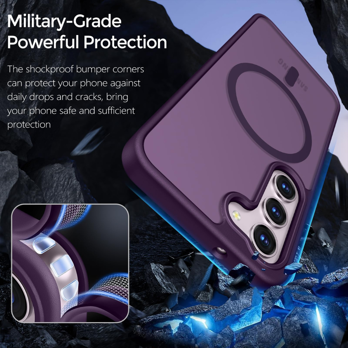 Coque Matte Violet pour Samsung Galaxy S25 Plus– Protection Élégante & Fonctionnelle