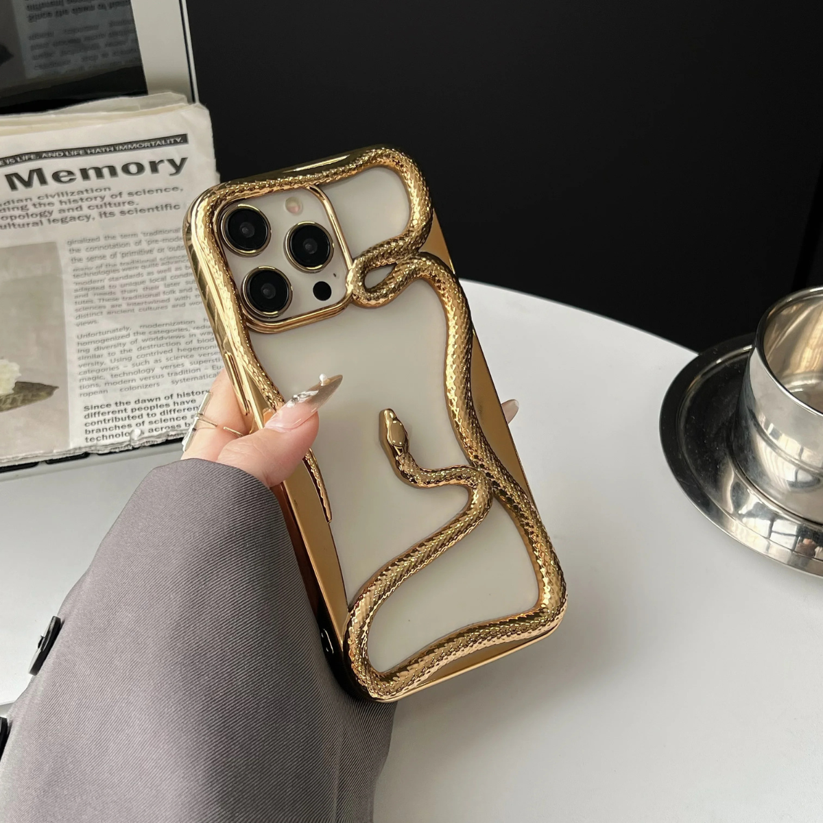 Coque Serpent Premium pour Iphone – Texture Reptile Élegante Et Protection Antichoc