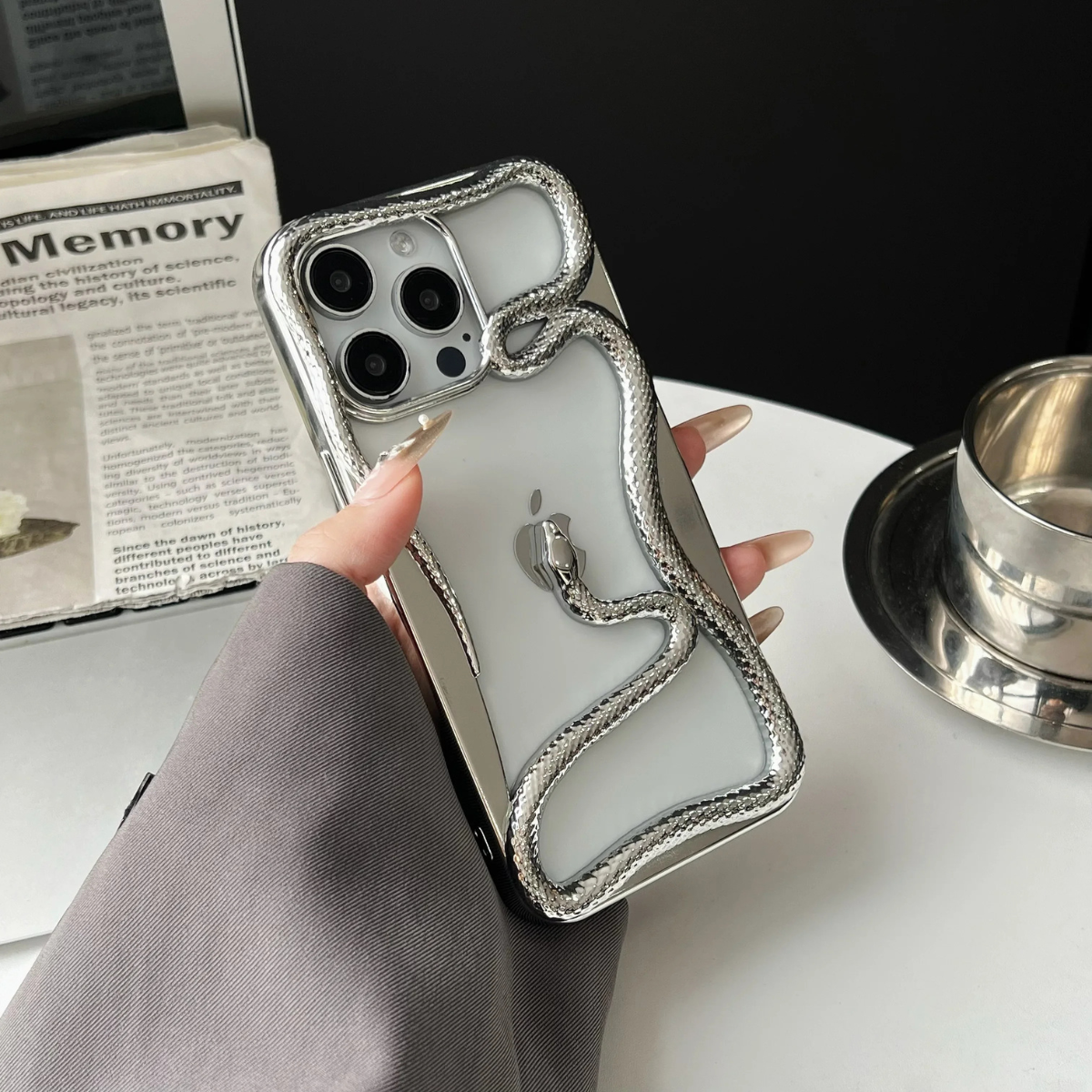 Coque Serpent Premium pour Iphone – Texture Reptile Élegante Et Protection Antichoc