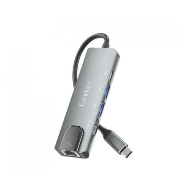 Hub USB-C 5-en-1  Earldom ET-W27 avec HDMI 4K, Ethernet & Charge Rapide