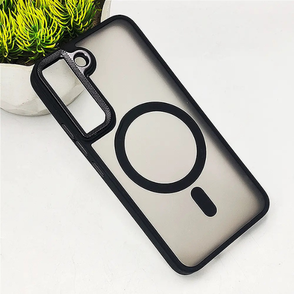 Coque Matte MagSafe Noire pour Samsung Galaxy S22 – Protection Élégante & Fonctionnelle