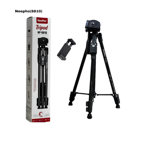 Trépied aluminium Neepho 8810 pour appareil photo & smartphone — robuste et polyvalent